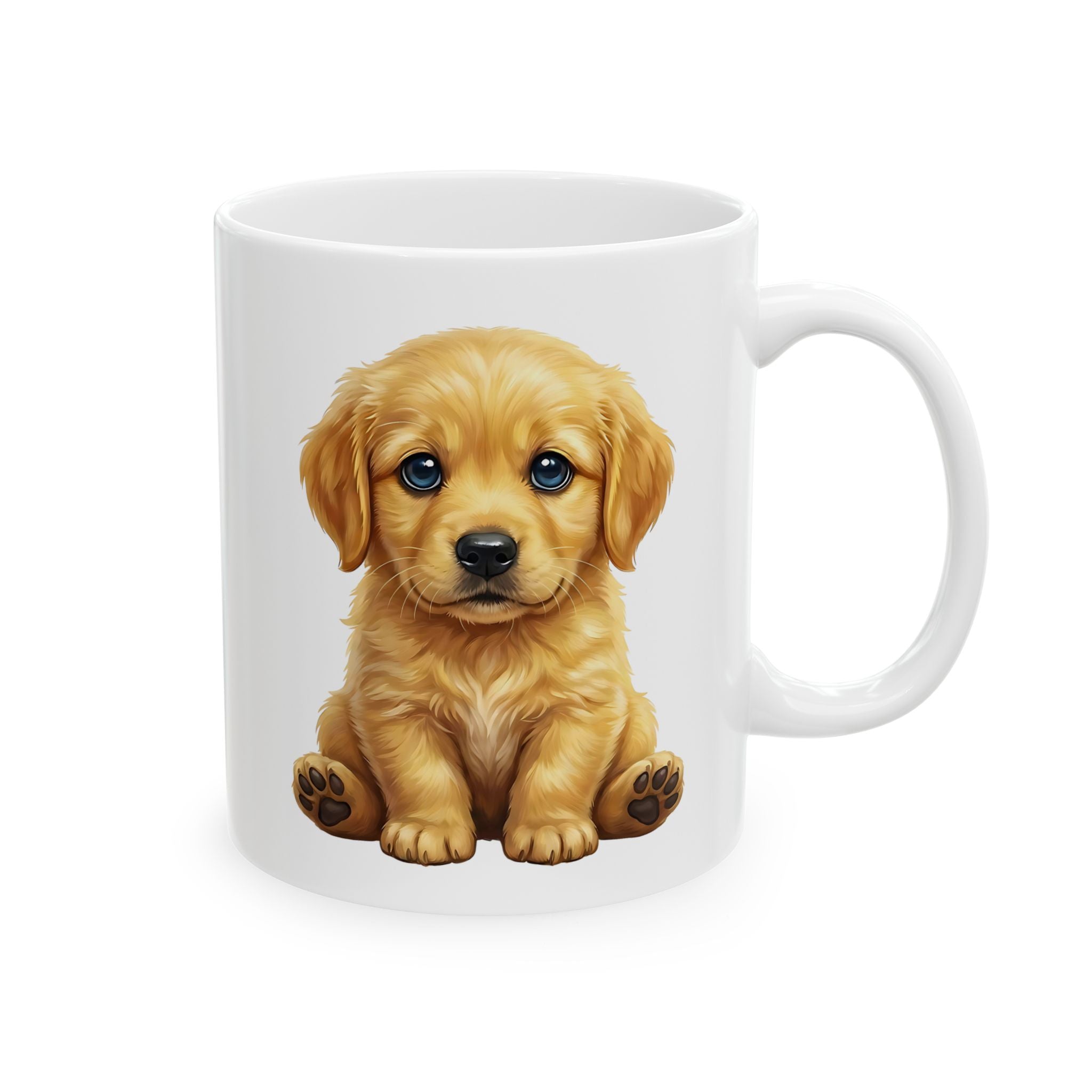 Heart-Melting Golden Retriever Puppy Ceramic Mug - Cute Dog Lover Gift