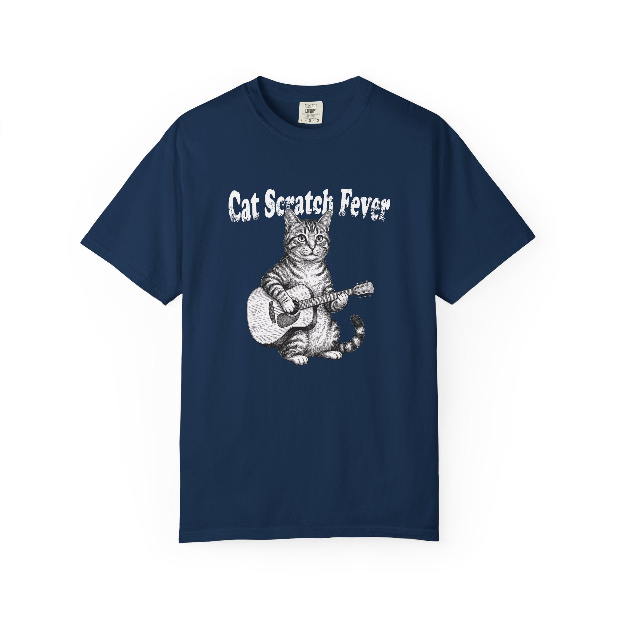 Cat Scratch Fever - Vintage Cat Guitar Tee | Comfort Colors® 1717