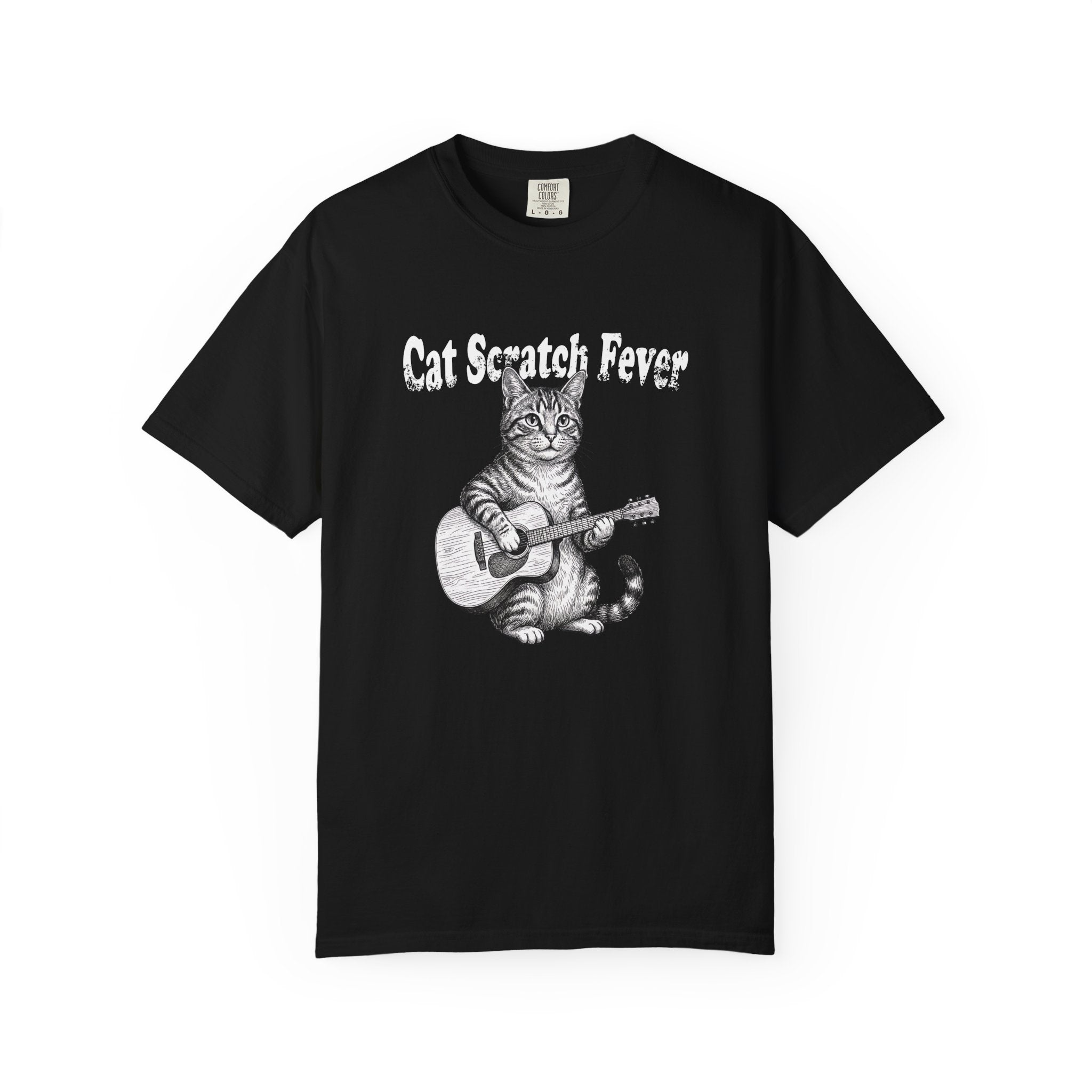 Cat Scratch Fever - Vintage Cat Guitar Tee | Comfort Colors® 1717