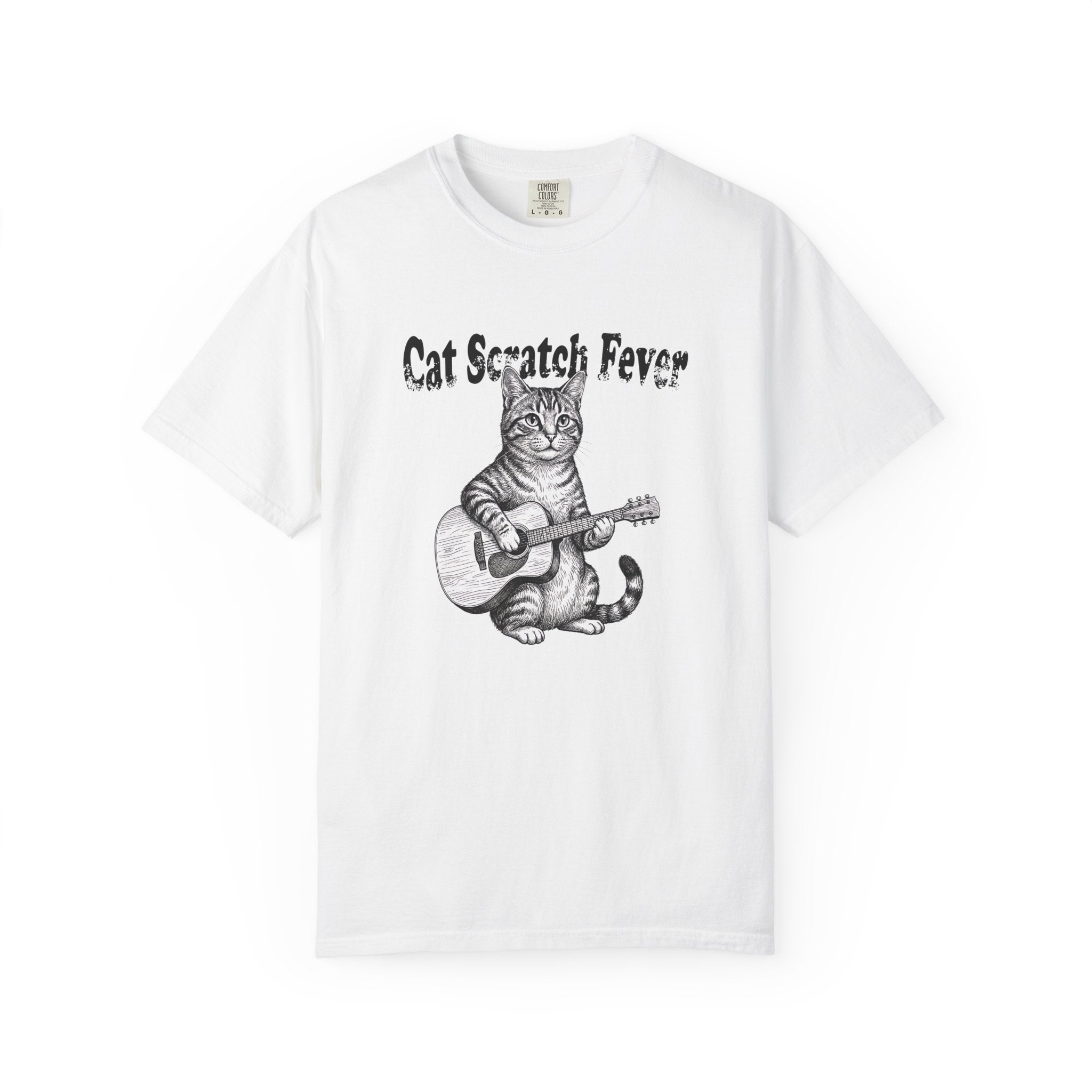 Cat Scratch Fever - Vintage Cat Guitar Tee | Comfort Colors® 1717