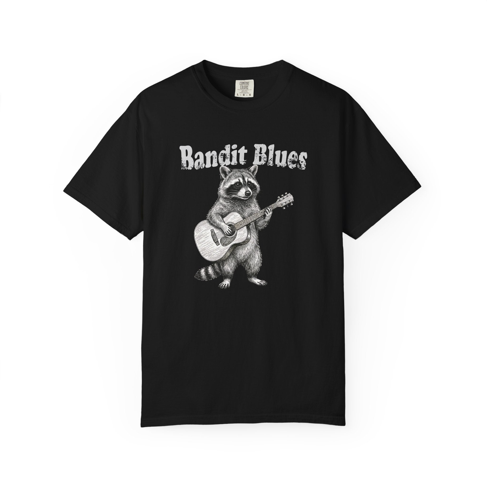 Bandit Blues - Vintage Raccoon Guitar Tee | Comfort Colors® 1717