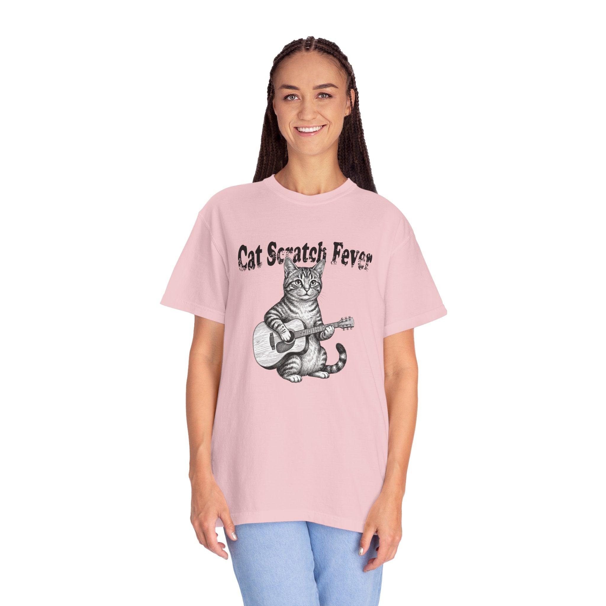 Cat Scratch Fever - Vintage Cat Guitar Tee | Comfort Colors® 1717
