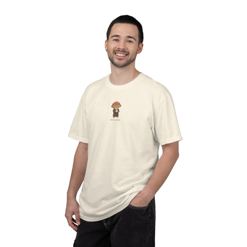 Barely Awake Mushroom Coffee Comfort Colors® T-Shirt | Funny Morning Tee