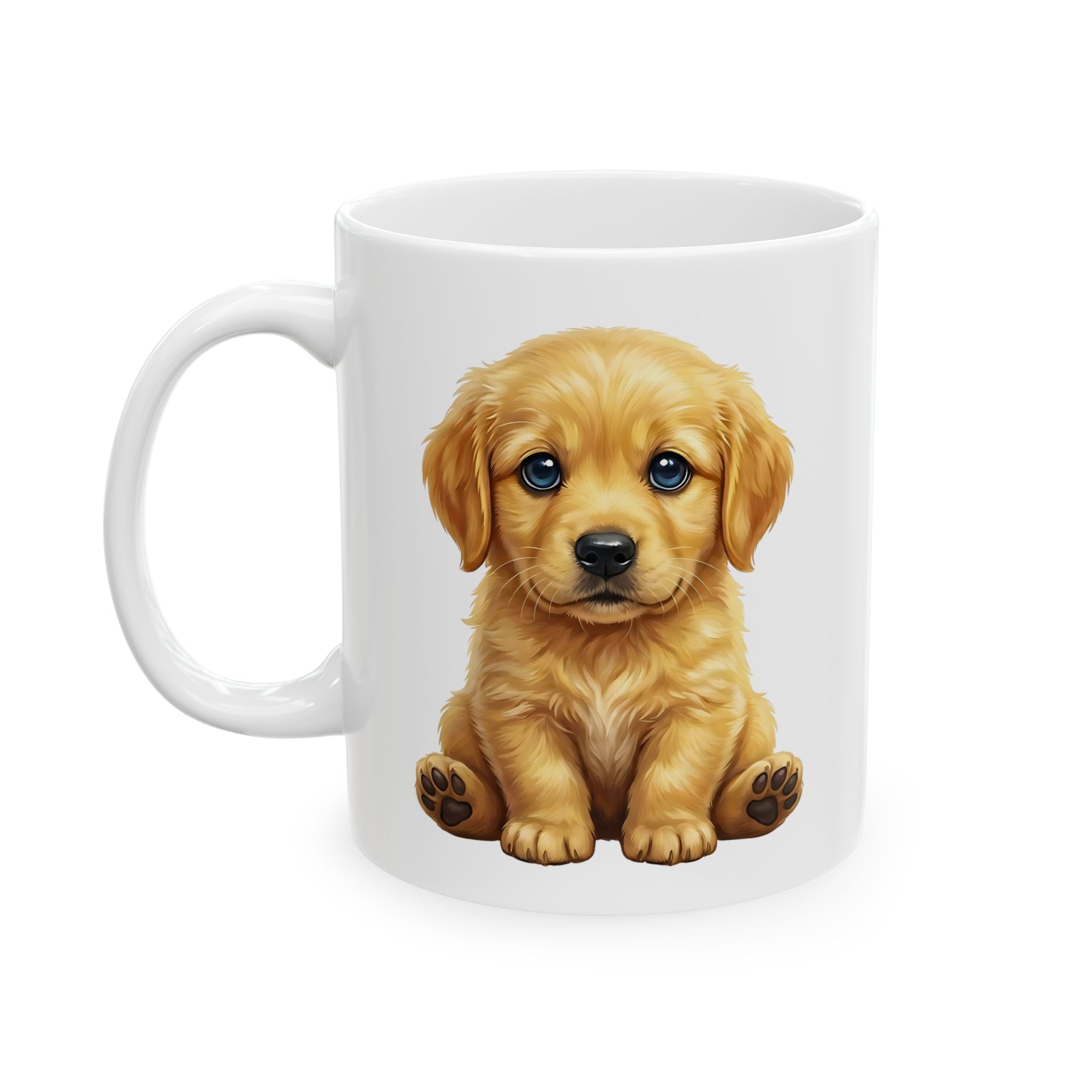 Heart-Melting Golden Retriever Puppy Ceramic Mug - Cute Dog Lover Gift