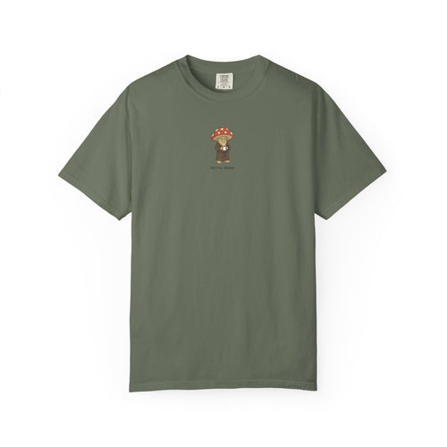 Comfort Colors 1717 Moss T-Shirt - Bearley Awake Graphic - Cottagecore Awake Tee