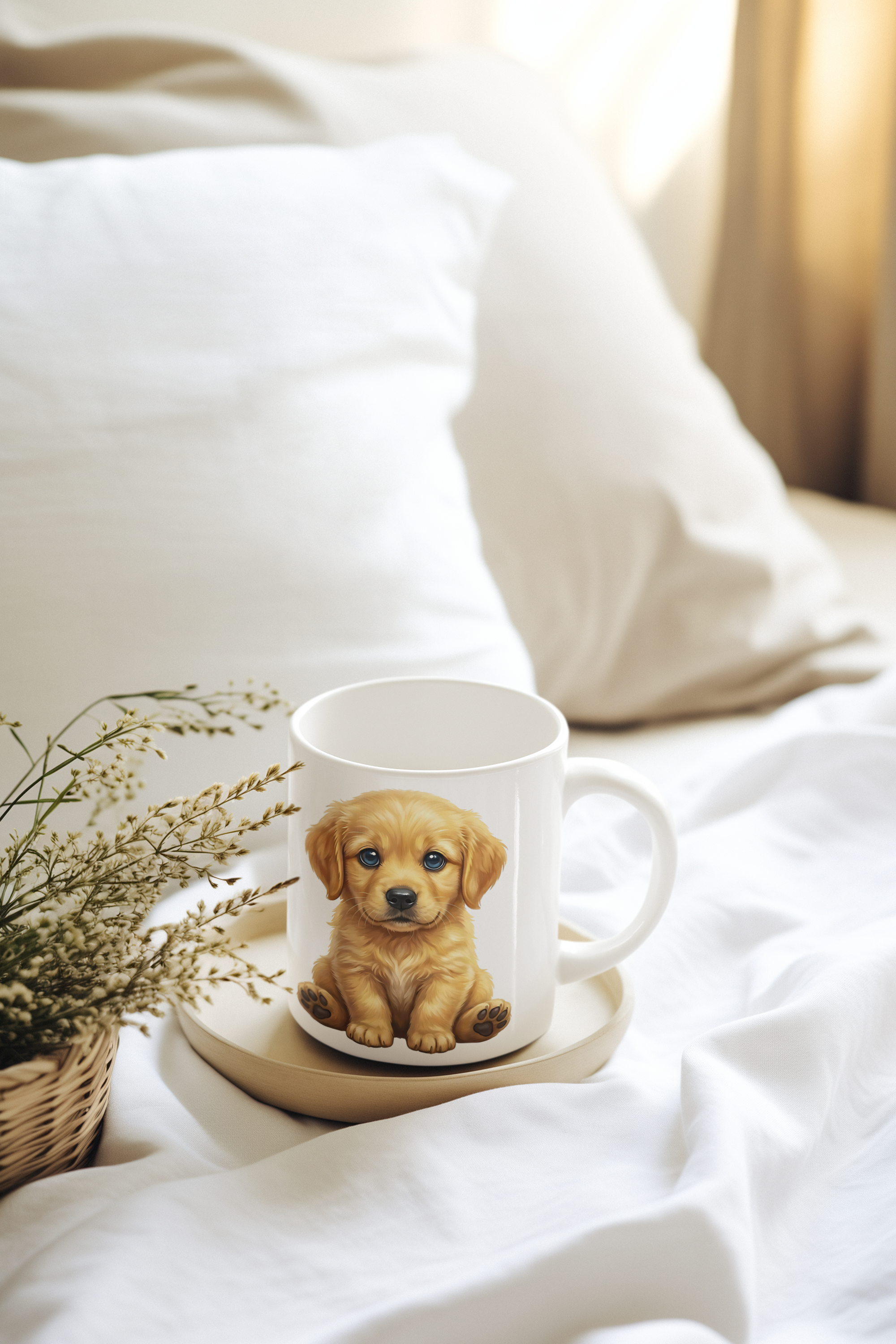 Heart-Melting Golden Retriever Puppy Ceramic Mug - Cute Dog Lover Gift