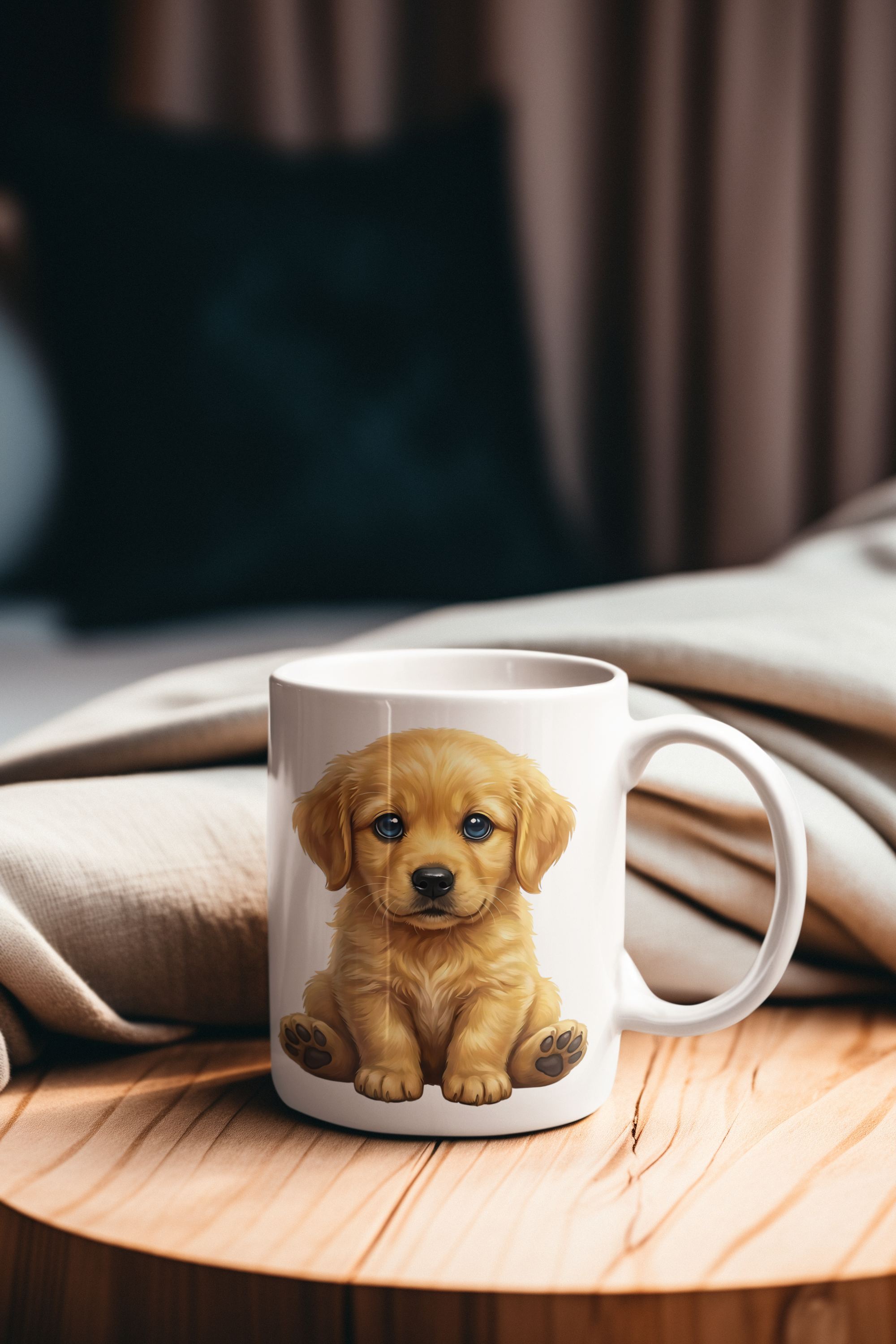 Heart-Melting Golden Retriever Puppy Ceramic Mug - Cute Dog Lover Gift