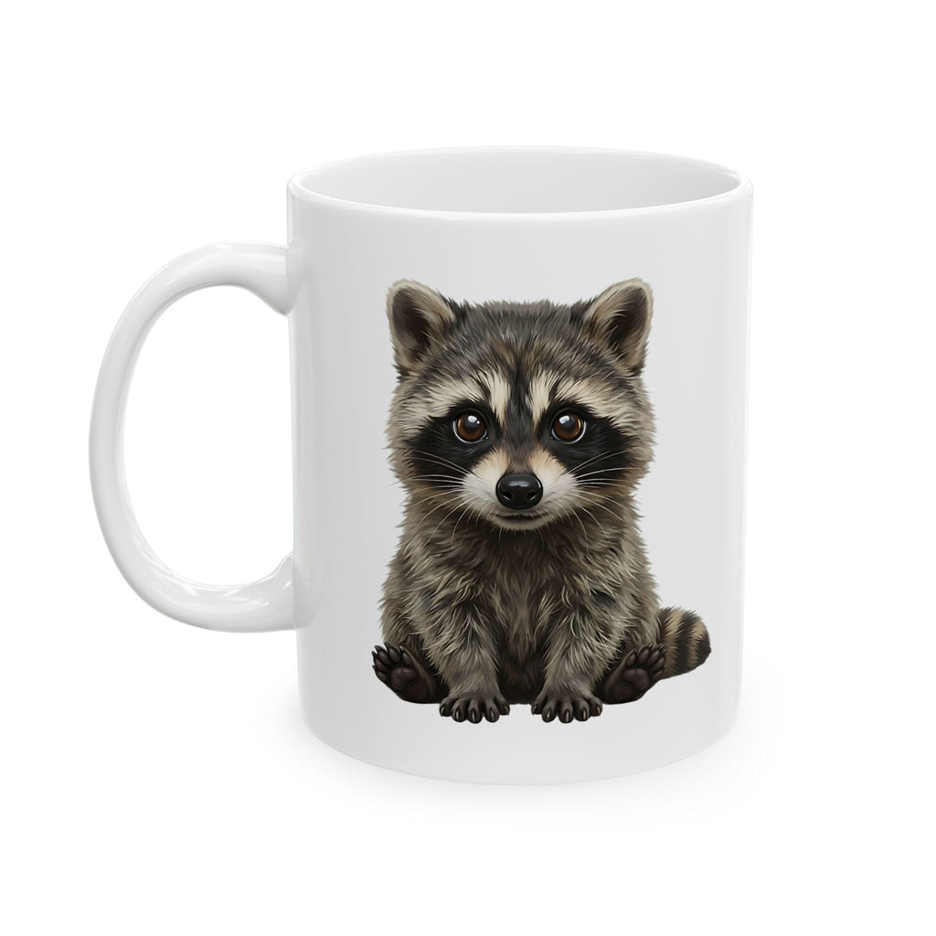 Adorable Baby Raccoon Ceramic Mug - Cute "Trash Panda" Art Gift