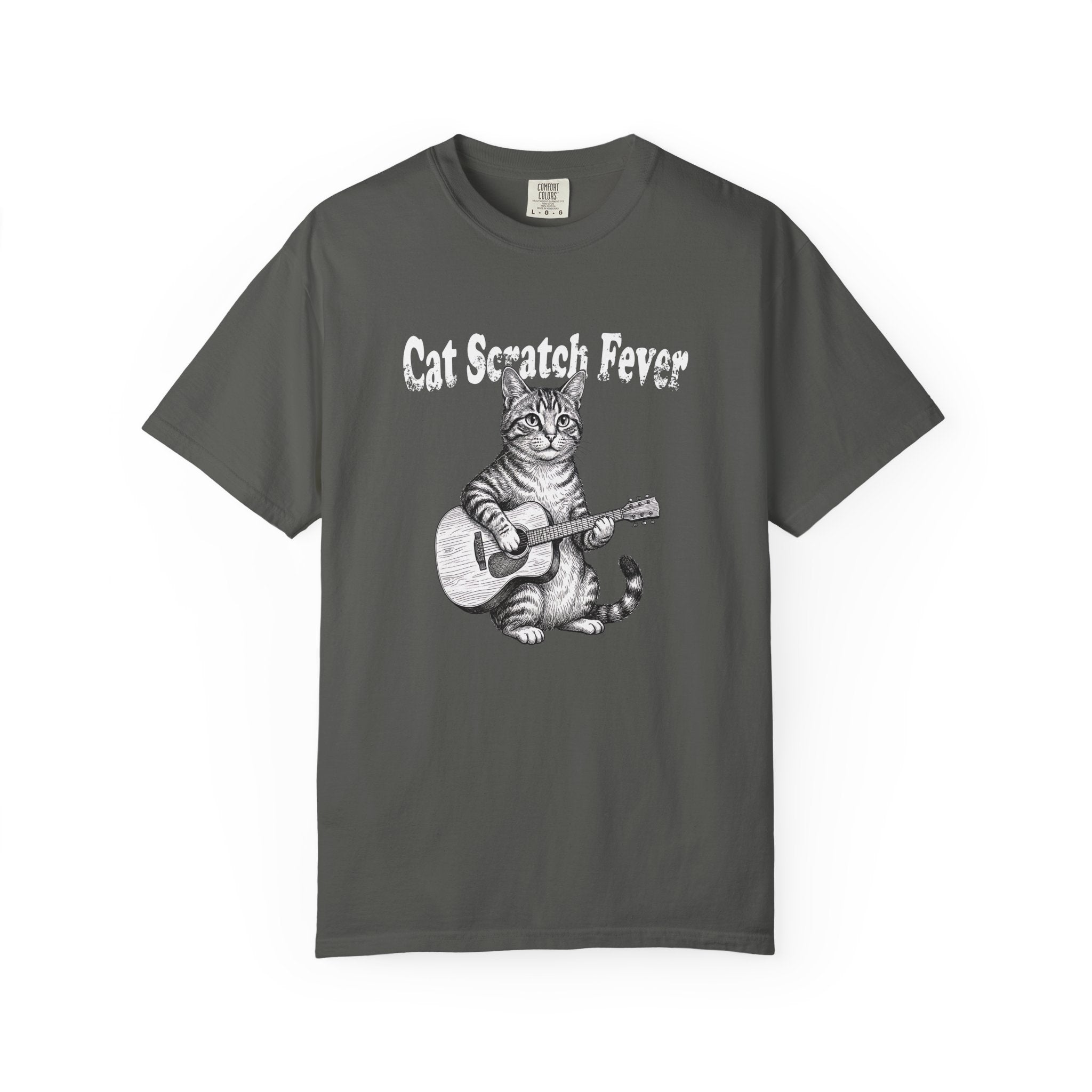 Cat Scratch Fever - Vintage Cat Guitar Tee | Comfort Colors® 1717