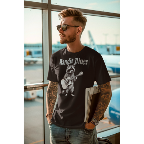 Bandit Blues - Vintage Raccoon Guitar Tee | Comfort Colors® 1717